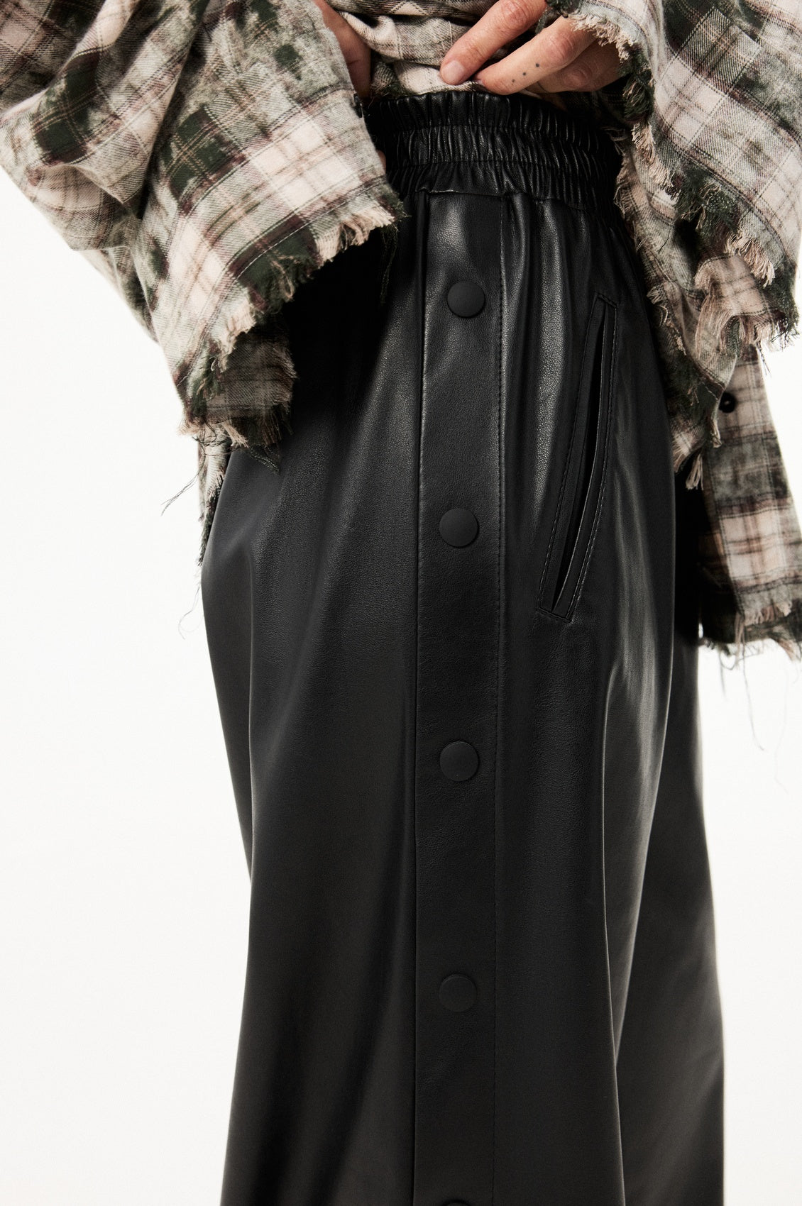 Faux leather pants
