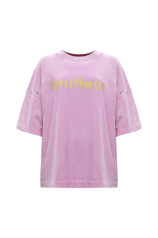 Acid wash pink t-shirt