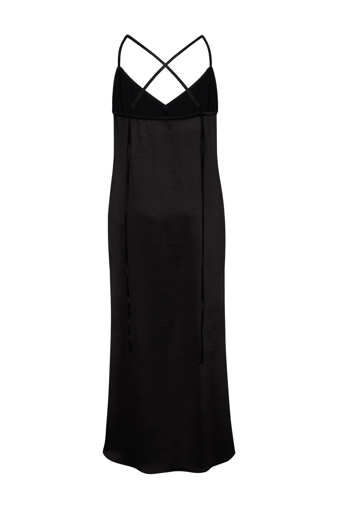 Ice satin black dress