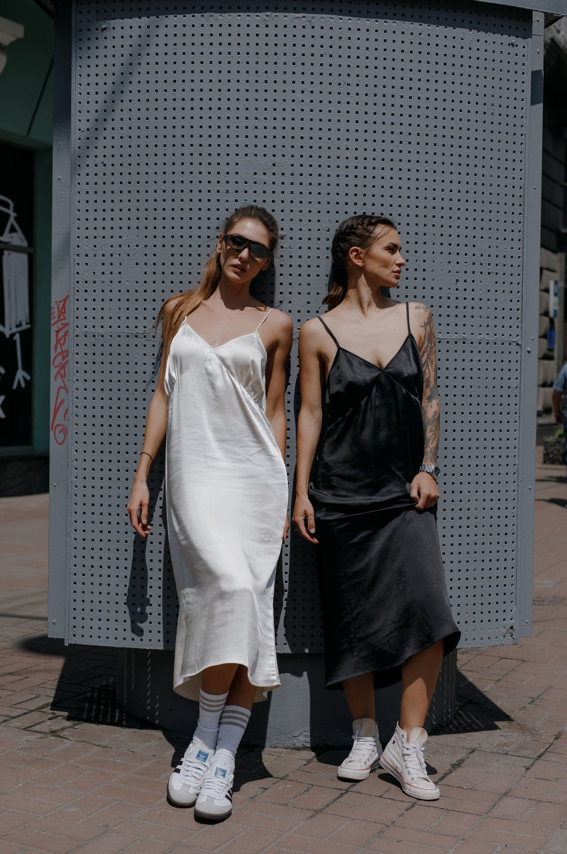 Ice satin black dress