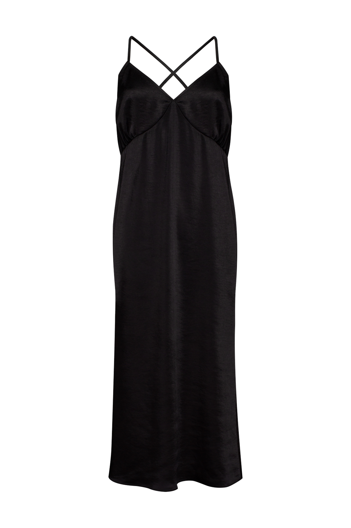 Ice satin black dress