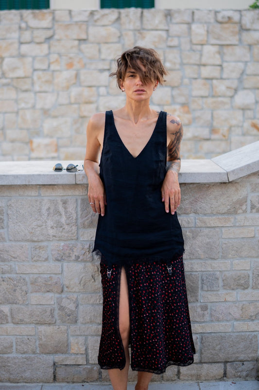 Black slip top