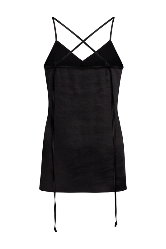 Black ice satin top