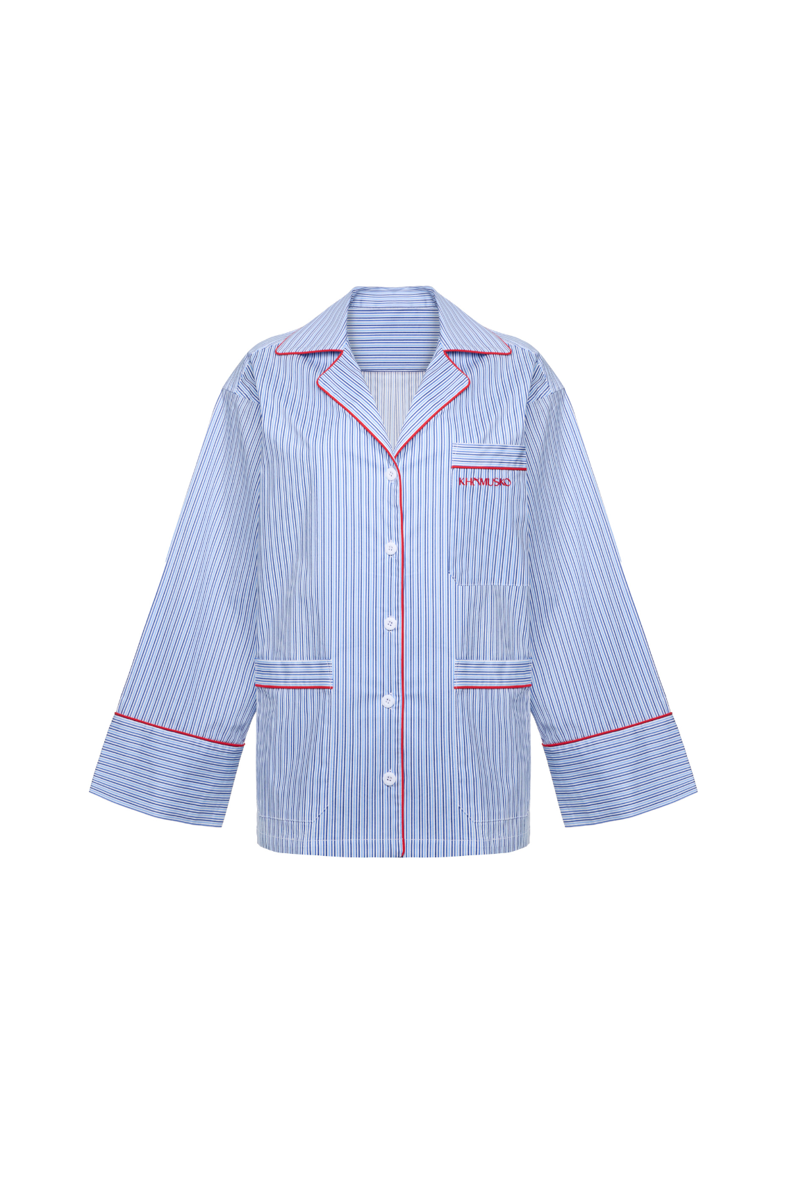 Blue striped shirt