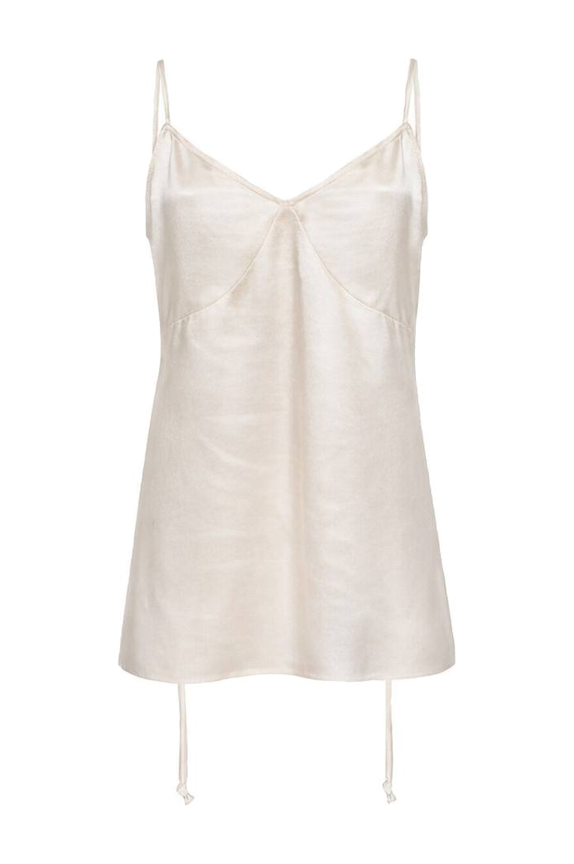 Cream ice satin top