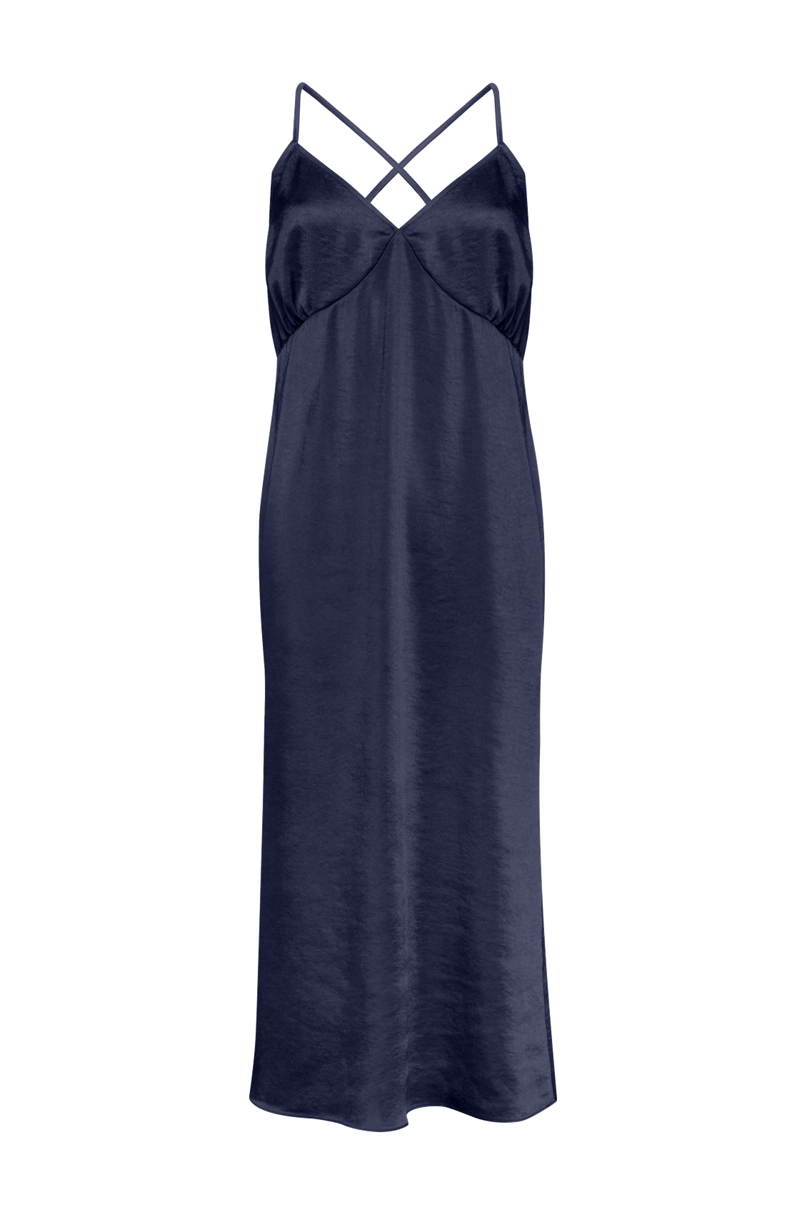 Satin blue dress
