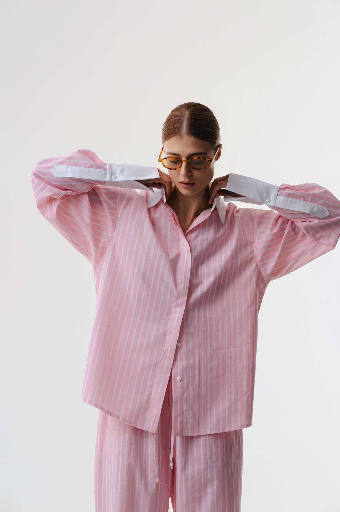 Pink striped shirt