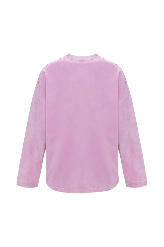 Acid wash pink longsleeve