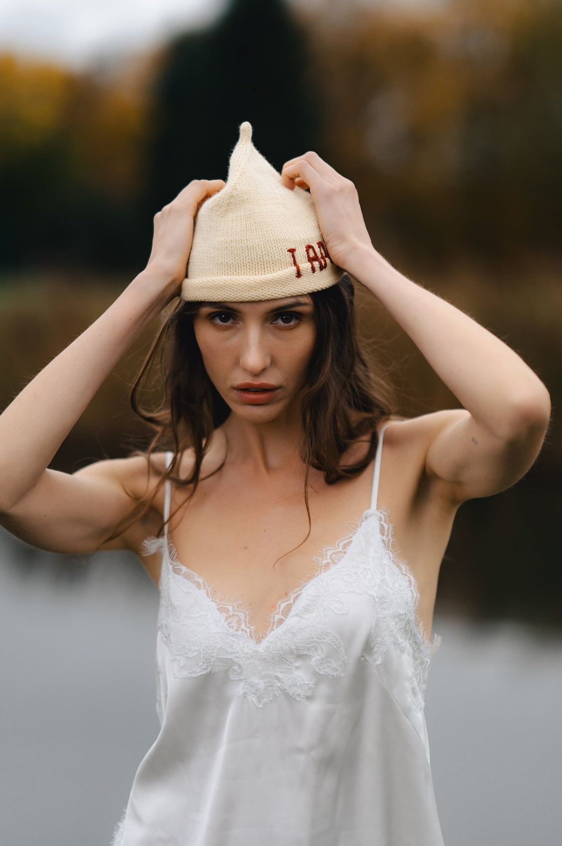 Ivory silk top
