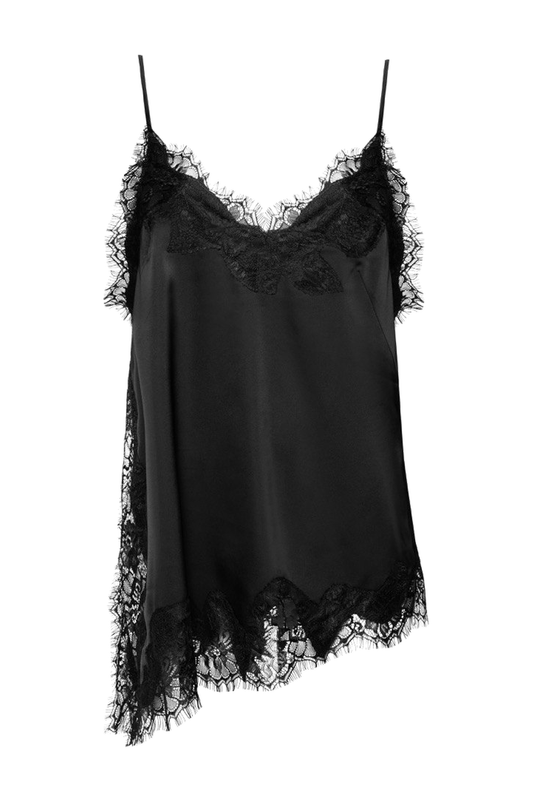 Black silk top