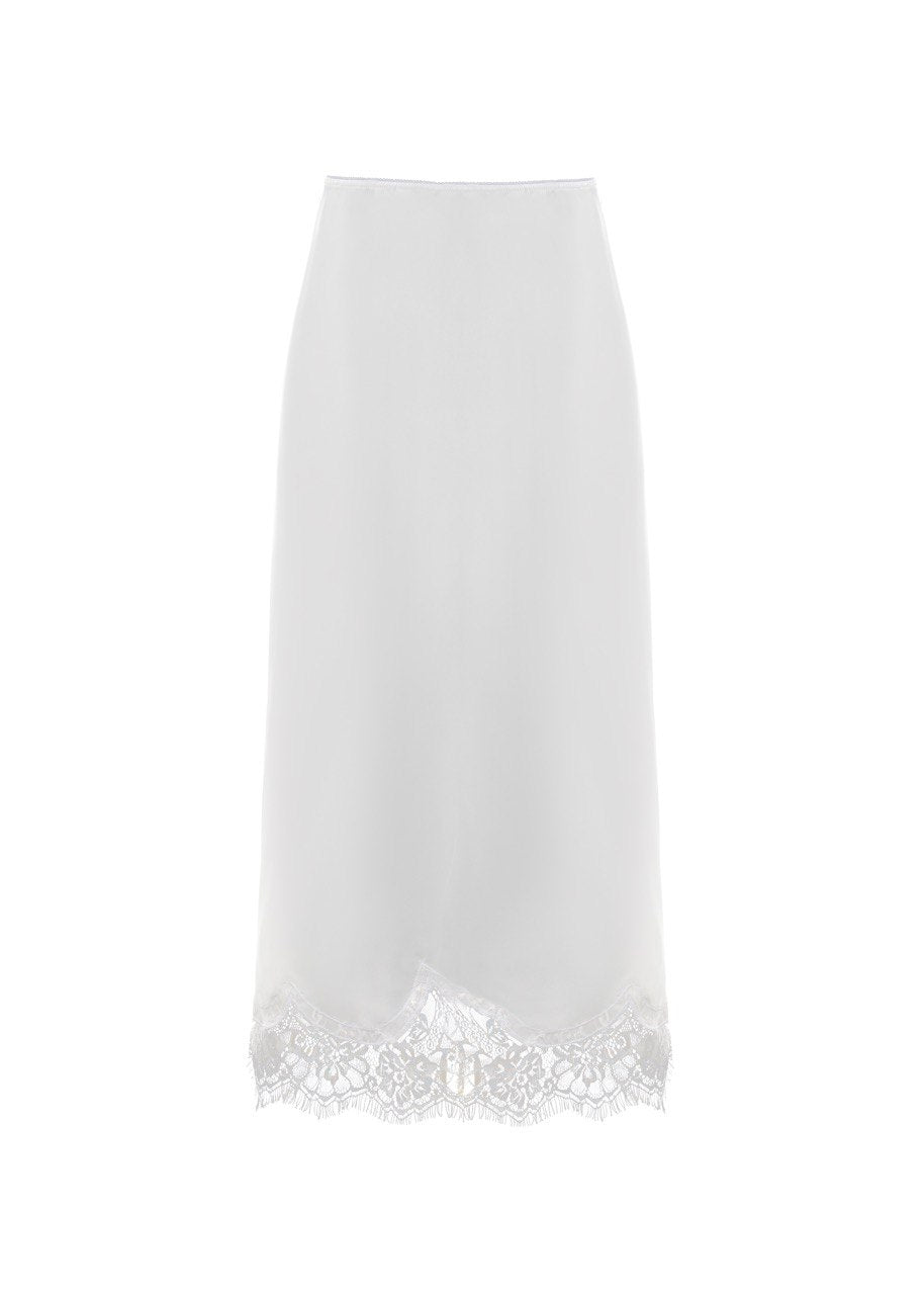 Ivory silk skirt