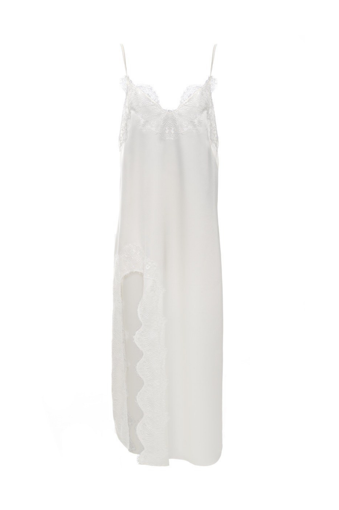 White silk dress